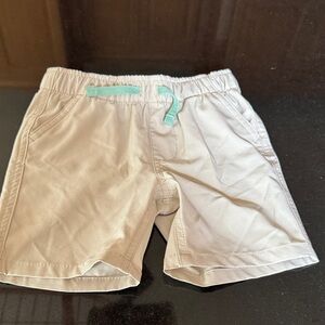 Lee Kids Tan Shorts with Green Accent